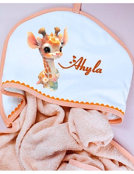 Cape de bain personnalisée GIRAFE LALOU