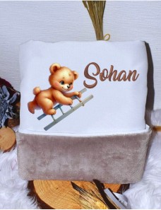 Couverture bébé personnalisée brodée avec prénom
