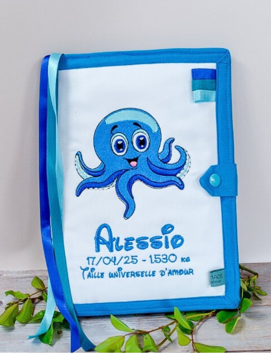 Protège carnet de santé personnalisé POULPE