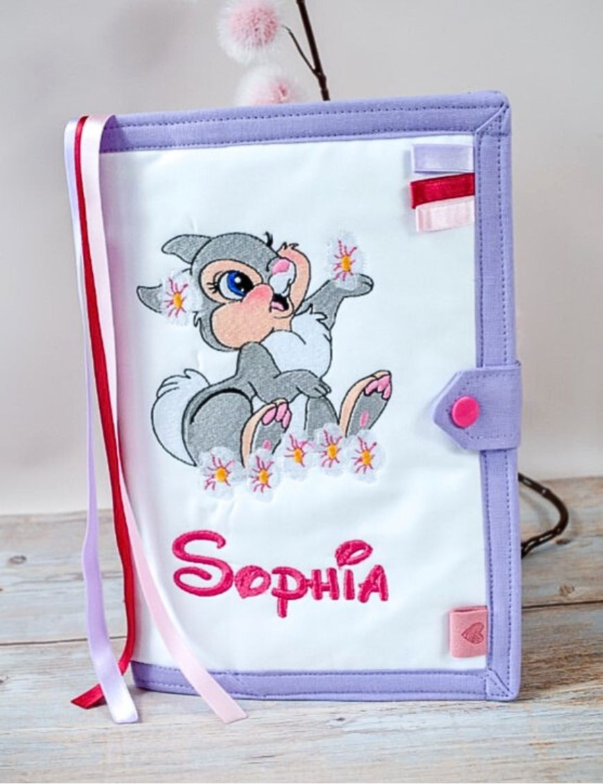 Protège Carnet De Santé Personnalisé Bébé - Cadeau Naissance Original Avec Empreinte De Pied (Mauve, CL0012a) - 6