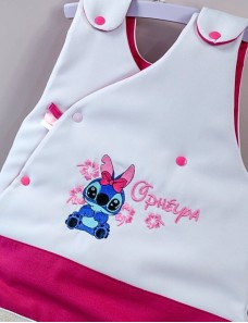 Gigoteuse en coton doublée
brodée et personnalisée STITCH
