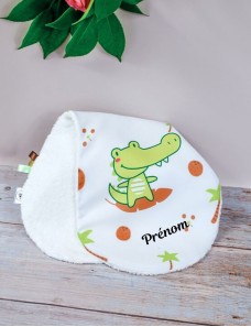 Protège-épaule bébé personnalisé avec tissu doux - CROCODILE
