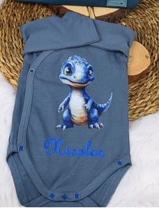 Body bébé personnalisé avec prénom et motif DRAGON