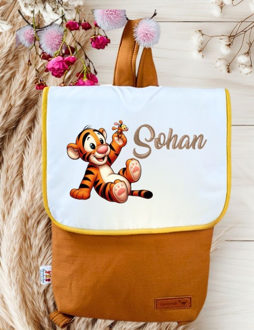 Sac à dos enfant personnalisable – TIGROU Spécial crèche et maternelle Sac à dos enfant personnalisable – TIGROU Spécial crèche et maternelle