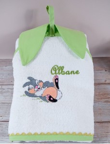 Cape de bain personnalisée enfant avec prénom et motif unique, cadeau bébé PANPAN