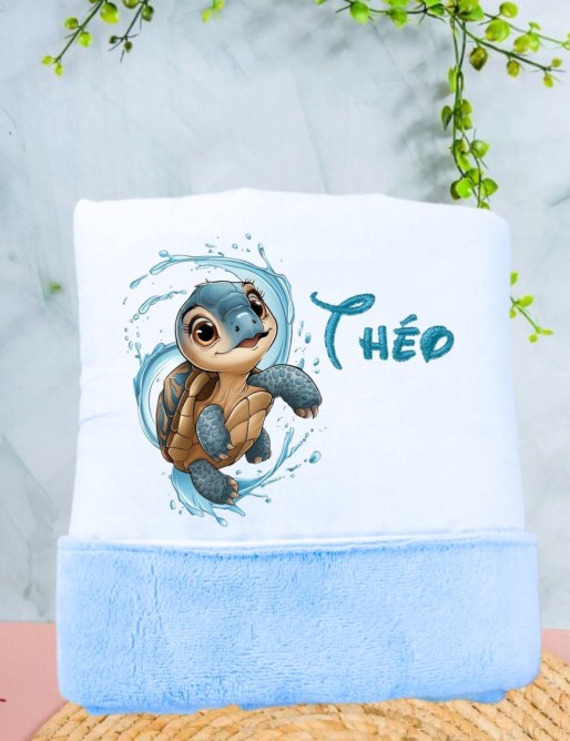 Couverture personnalisée faite main avec amour TORTUE