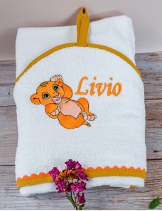 Cape de bain personnalisée SIMBA – Idée cadeau unique