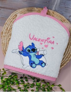 Cape de bain bébé personnalisée STITCH Cadeau Naissance
