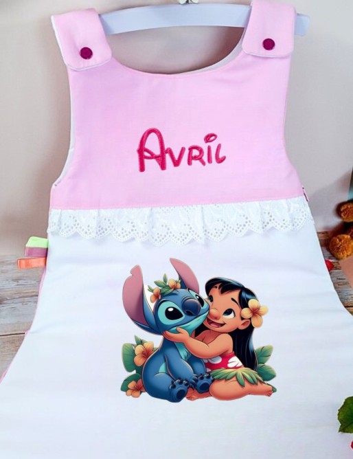 Gigoteuse bébé unique, avec prénom brodé, cadeau personnalisé pour une naissance