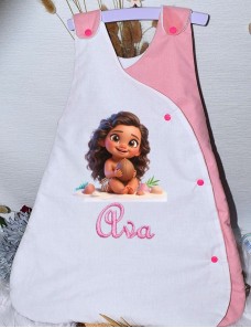 Gigoteuse bébé unique, avec prénom brodé, cadeau personnalisé pour une naissance