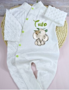 Un pyjama bébé personnalisé, parfait pour un sommeil paisible avec un adorable motif Tortue !