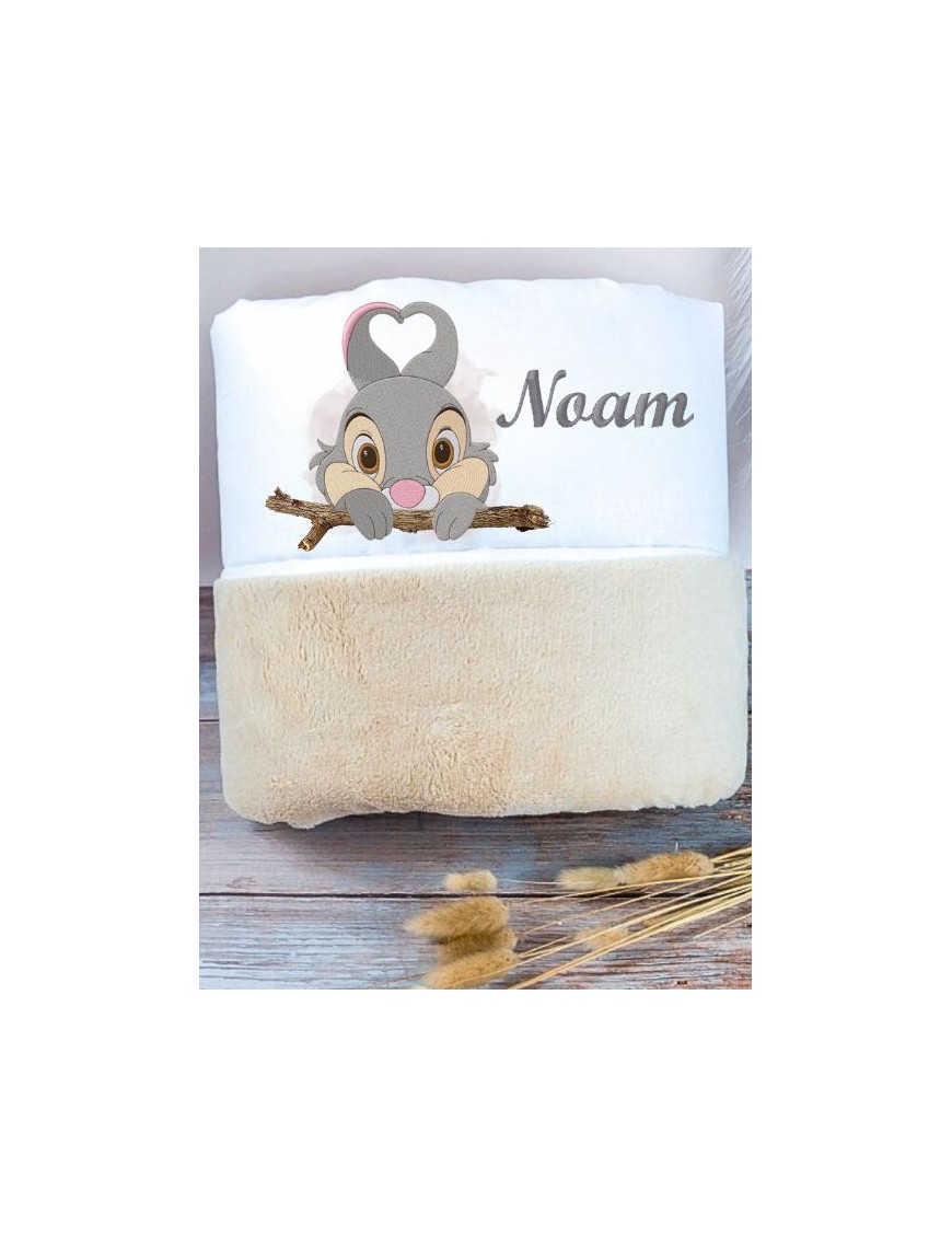 Couverture bébé personnalisée brodée avec prénom