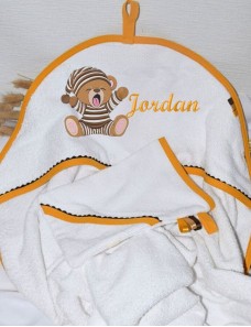 Cape de bain bébé – cadeau naissance personnalisé