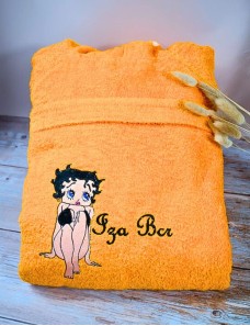 Peignoir adulte personnalisé Betty Boop – brodé