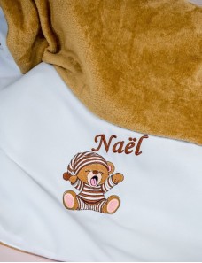 Couverture bébé personnalisée brodée avec prénom