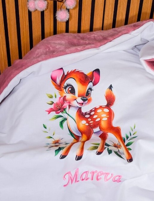 Couverture bébé personnalisée brodée avec prénom ou texte.
