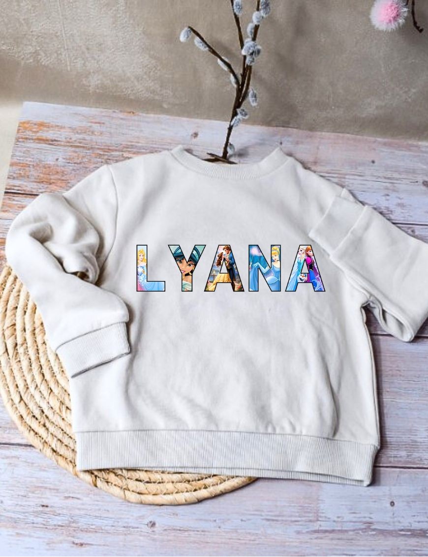 Sweat personnalisé Enfant - ÉCRITURE PRINCESSE