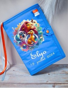 Protège carnet de santé personnalisé et brodé au prénom, idée cadeau naissance