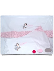 Draps de lit personnalisés pour bébé avec prénom et motifs mignons