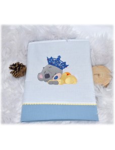 Draps de lit personnalisés pour bébé avec prénom et motifs mignons