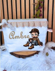 Trousse de toilette personnalisée avec prénom brodé