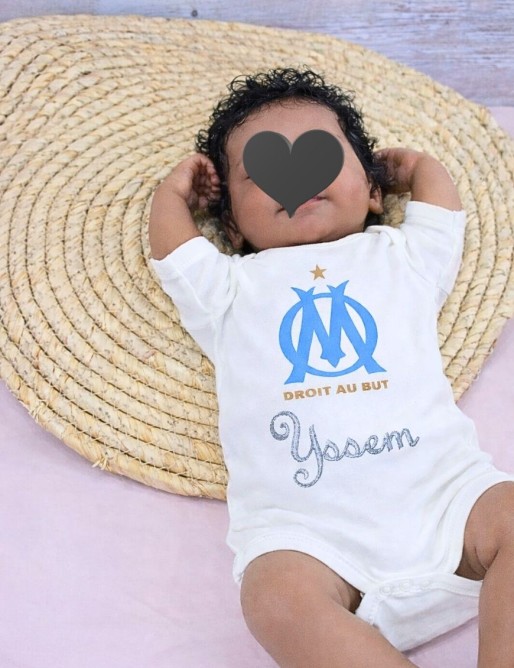Body bébé imprimé prénom et dessin– cadeau naissance personnalisé