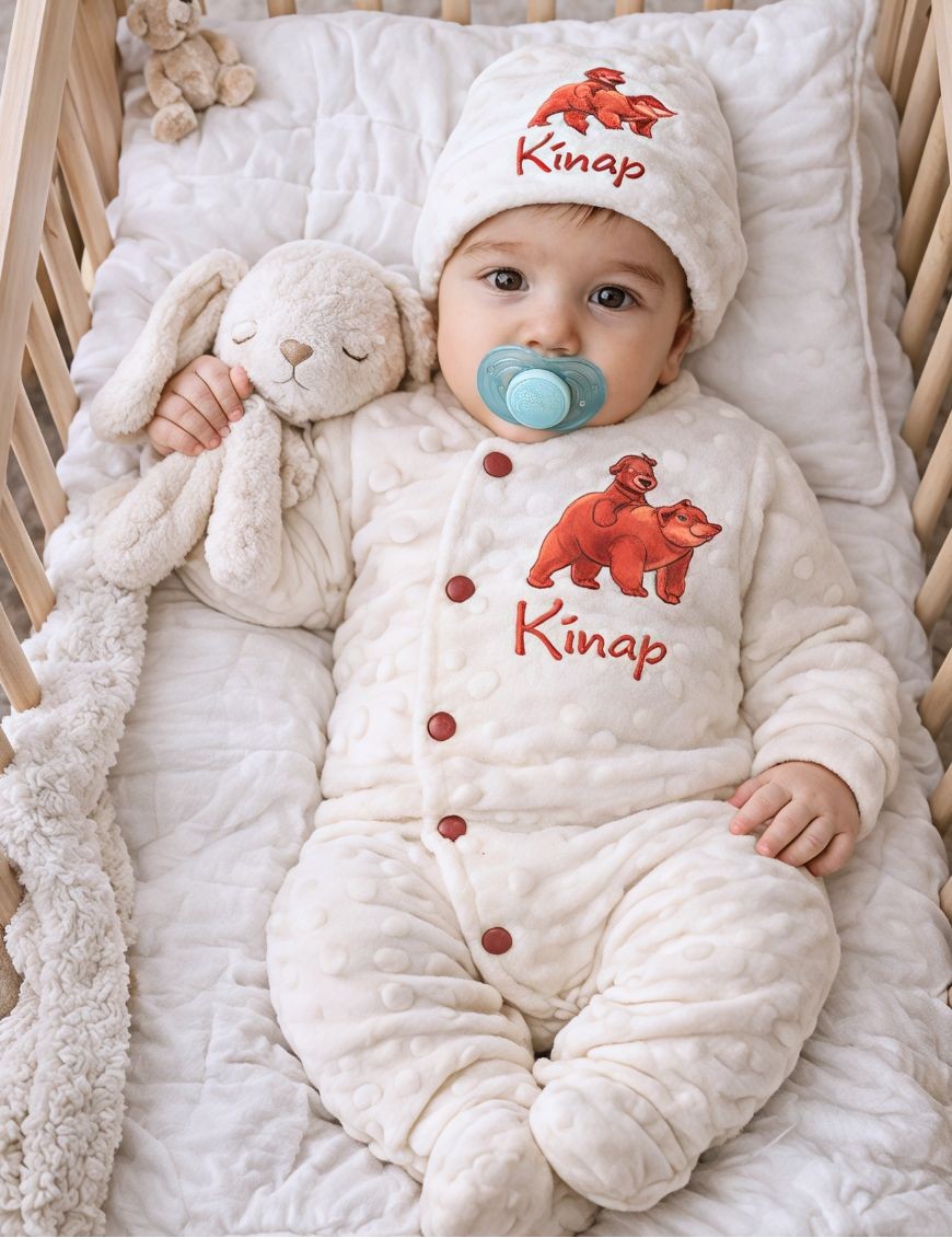Pyjama Bébé Personnalisé – 100% Coton, Cadeau Naissance