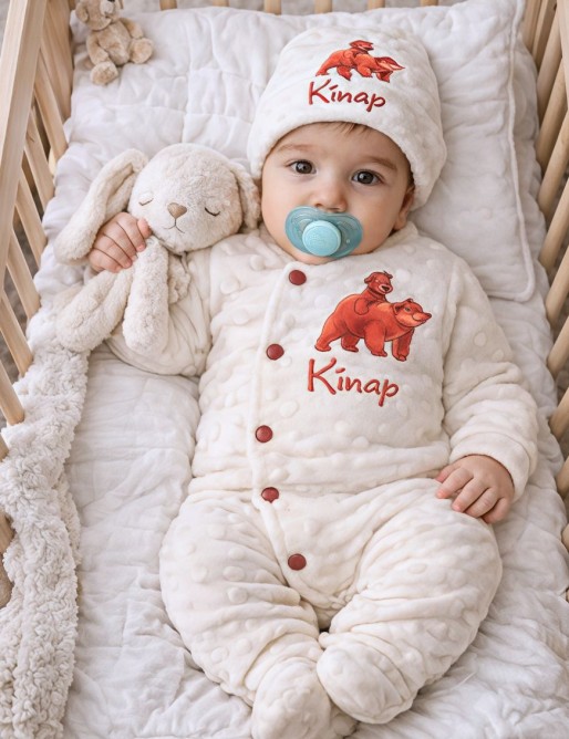 Pyjama Bébé Personnalisé – 100% Coton, Cadeau Naissance