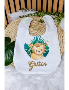 Bavoir naissance personnalisé ANIMAUX SAVANE