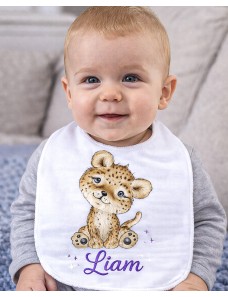 Bavoir naissance personnalisé ANIMAUX SAVANE