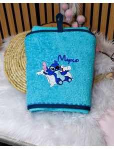 Cape de bain bébé personnalisée STITCH