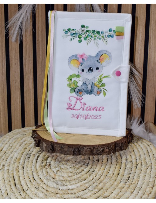 Protège carnet de santé DOUBLE IMAGE personnalisé KOALA