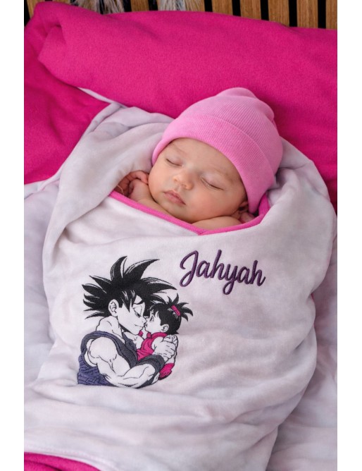 Couverture bébé personnalisée brodée avec prénom ou texte.