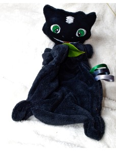 Doudou personnalisé bébé KROKMOU – prénom brodé, fait main 001