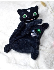 Doudou personnalisé bébé KROKMOU – prénom brodé, fait main 001