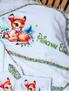 Cape de bain FAON bébé – personnalisée avec prénom