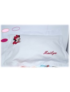 Taie d'oreiller personnalisée pour bébé avec prénom et motifs mignons