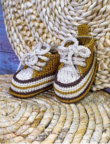 Baskets au crochet pour bébé - chaussons faits main