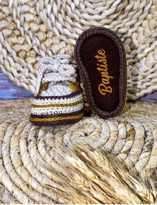 Baskets au crochet pour bébé - chaussons faits main