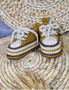 Baskets au crochet pour bébé - chaussons faits main