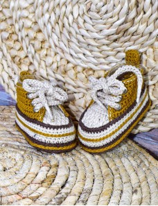 Baskets au crochet pour bébé - chaussons faits main