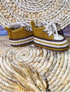 Baskets au crochet pour bébé - chaussons faits main