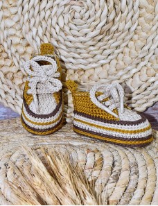 Baskets au crochet pour bébé - chaussons faits main