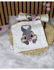 Doudou personnalisé PANPAN avec prénom brodé. Fait main, tout doux et unique.