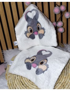 Doudou personnalisé PANPAN avec prénom brodé. Fait main, tout doux et unique.