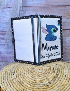 Protège carnet de santé avec poche personnalisé COLLECTION STITCH