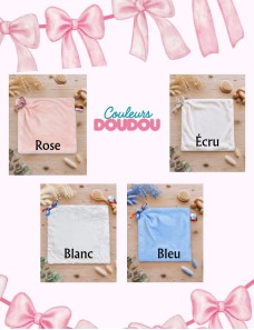 Doudou plat personnalisé COLLECTION ÉLÈPHANT