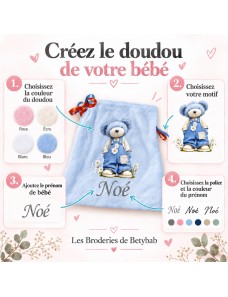 Doudou bébé personnalisable avec telechargement de vos images