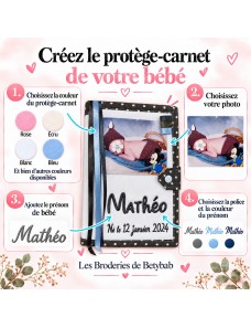 Protège carnet de santé personnalisé PHOTO BEBE