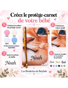 Protège carnet de santé bébé personnalisé – LIONCEAU